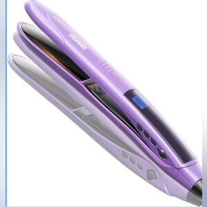 1" Ceramic Flat Iron with Sonic Vibrating for Less Damage